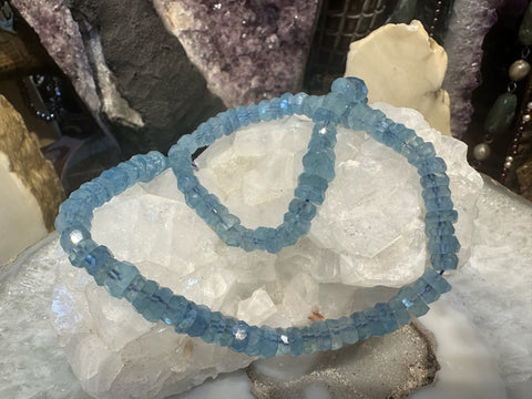 Exceptional Santa Maria Color Natural Blue Aquamarine Faceted Cut Gemstone Beads #5
