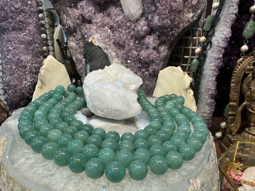 14mm Natural Green aventurine round gemstone beads