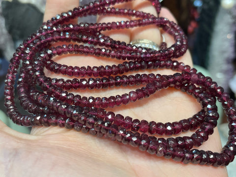 Garnet - Faceted Rondelles