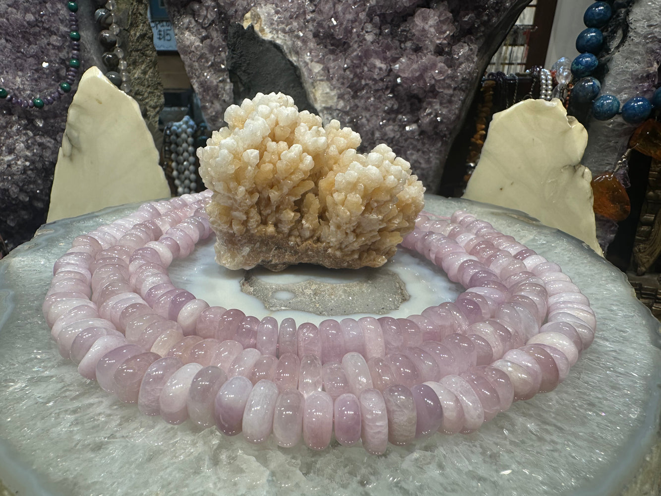 Stunning Shimmer Beautiful kunzite 10-14mm gemstones beads