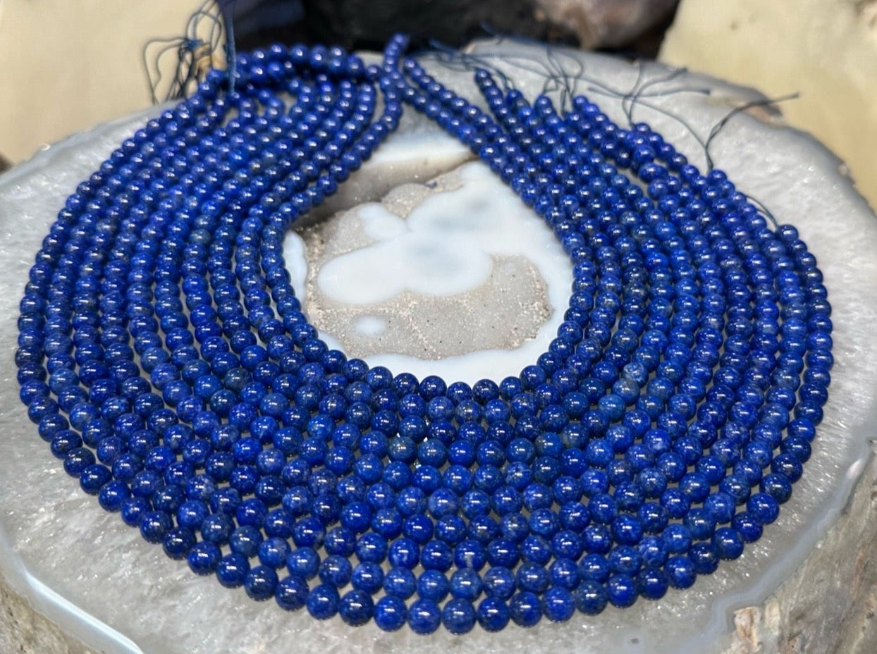 6mm Natural Blue  Lapis lazuli round gemstones beads