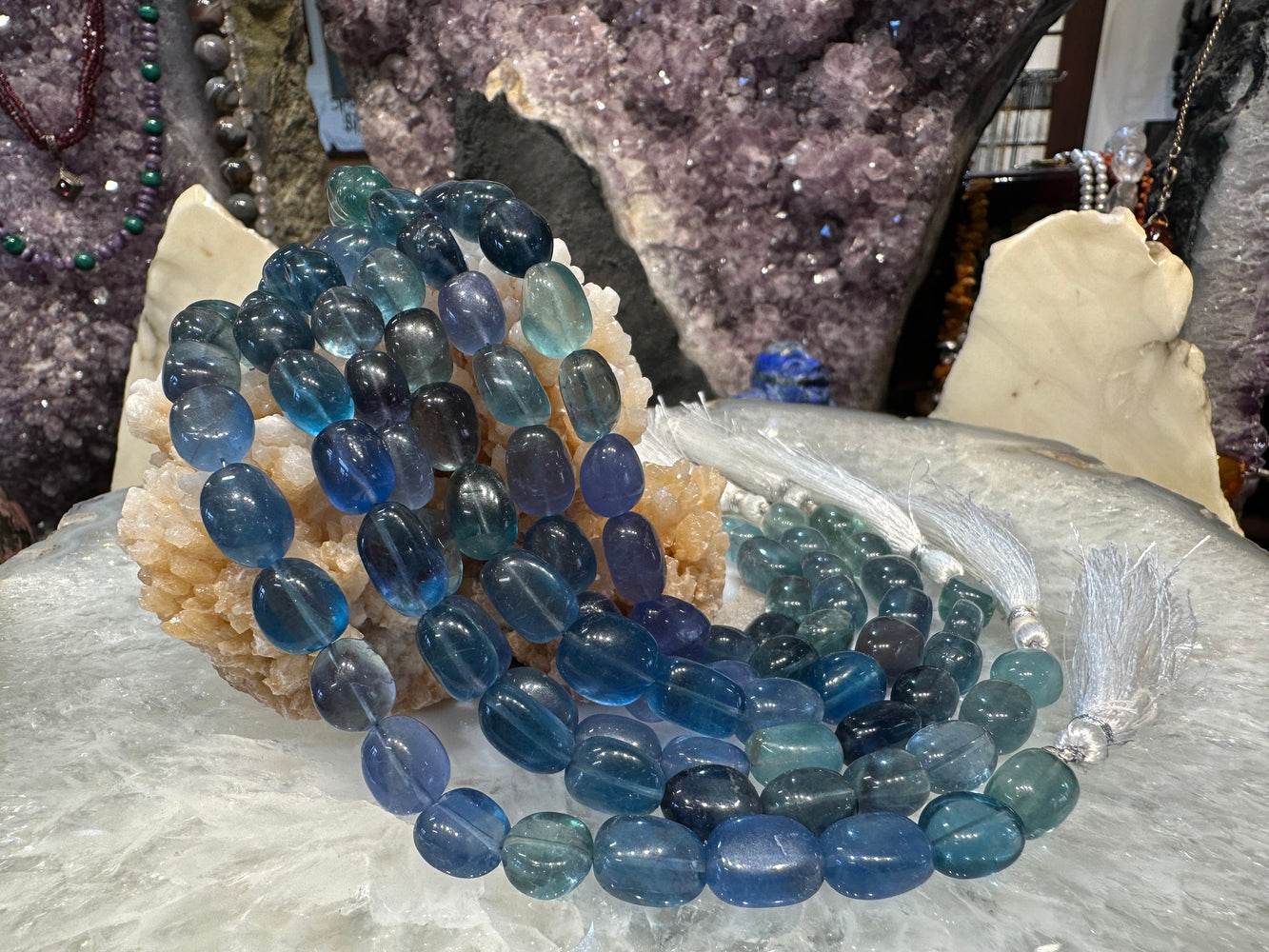 Beautiful fluorite blue green nuggets 11-13mm gemstones beads