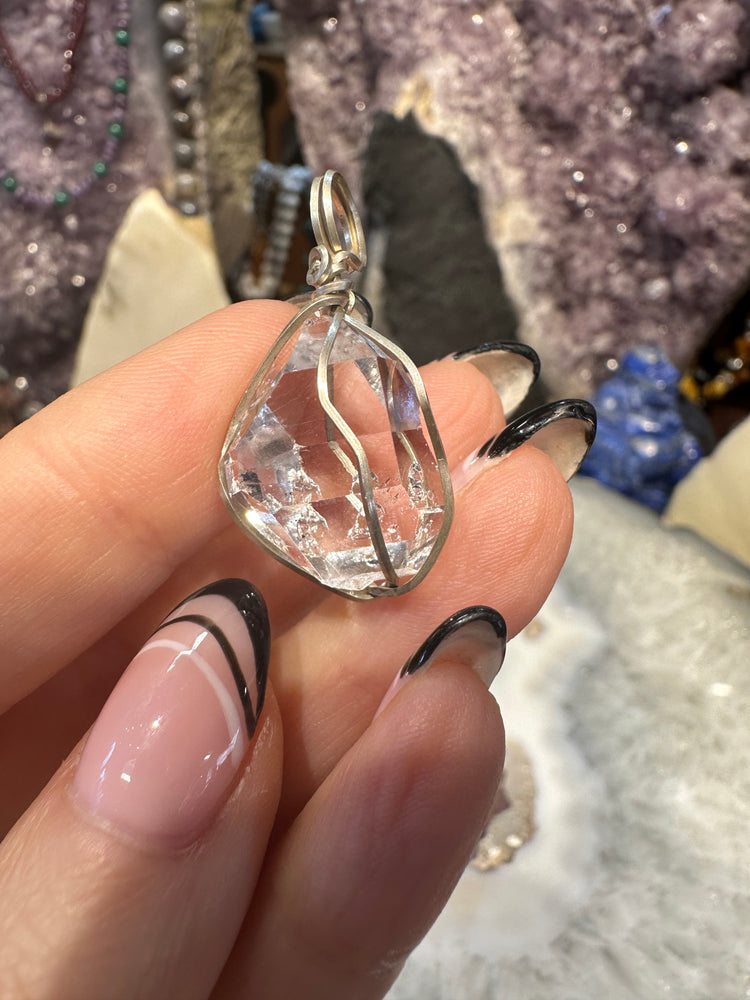 Herkimer Diamond sterling silver pendant