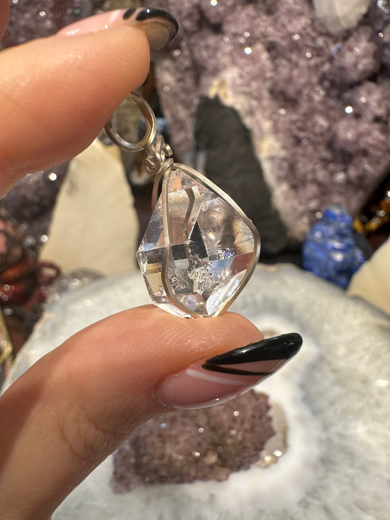 Herkimer Diamond sterling silver pendant