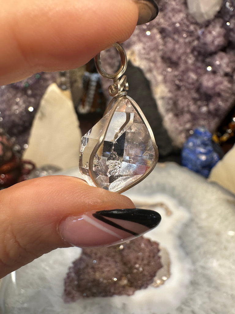 Herkimer Diamond sterling silver pendant