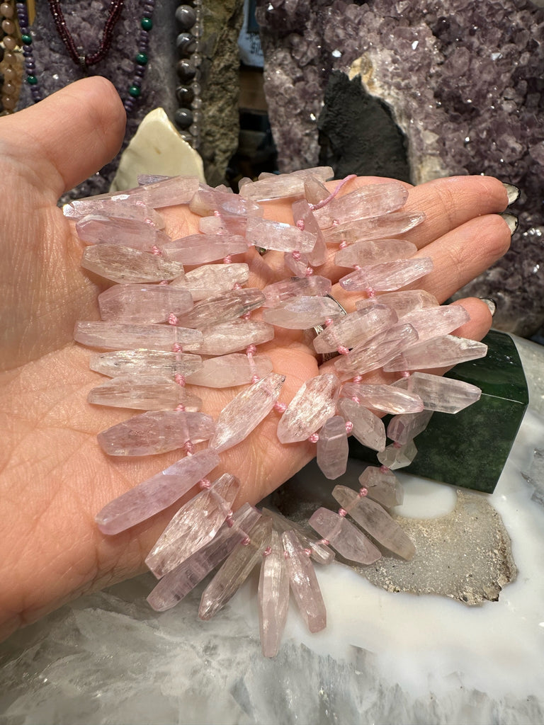 Incredible One of a Kind Kunzite Pendant Gemstone Beads