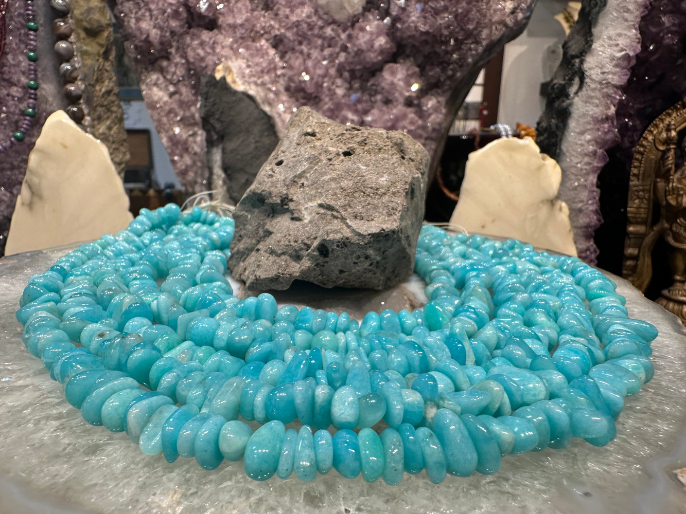 Amazonite peru nugget 8-12mm gemstones beads