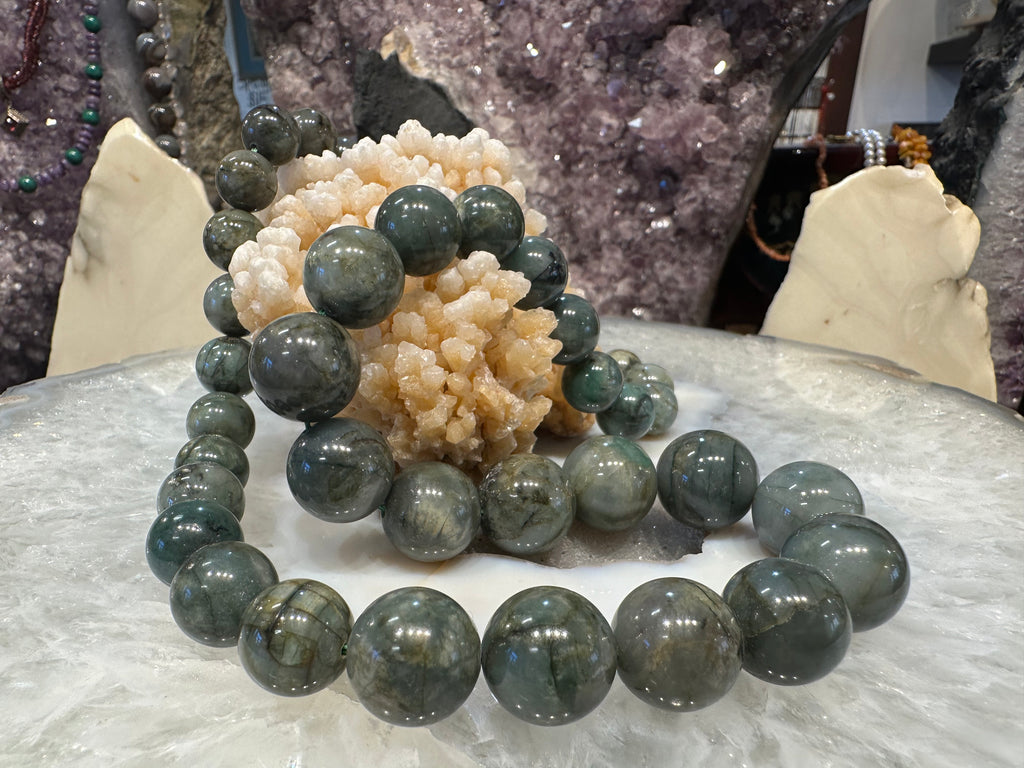 Rare Large natural emerald 11-16mm gemstone beads