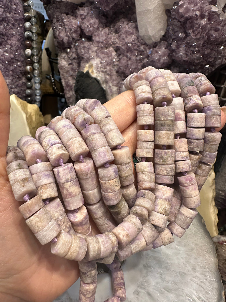 Rare Wyoming sage amethyst matte cut gemstones Beads