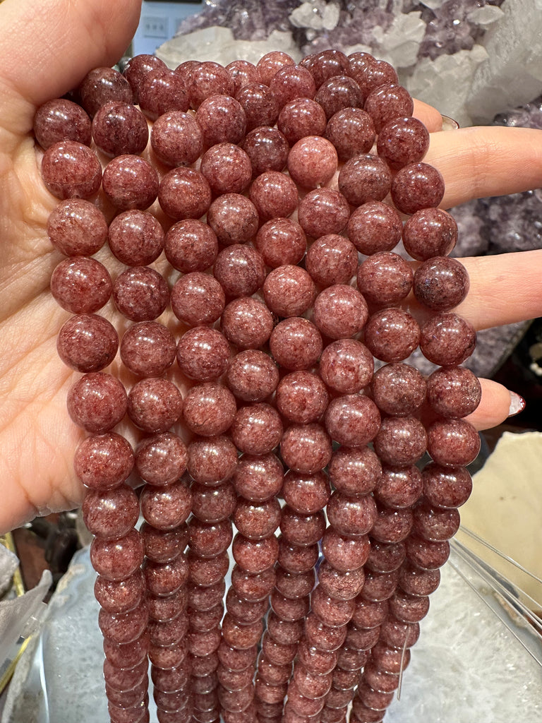 Muscovite 10mm shimmer gemstone beads