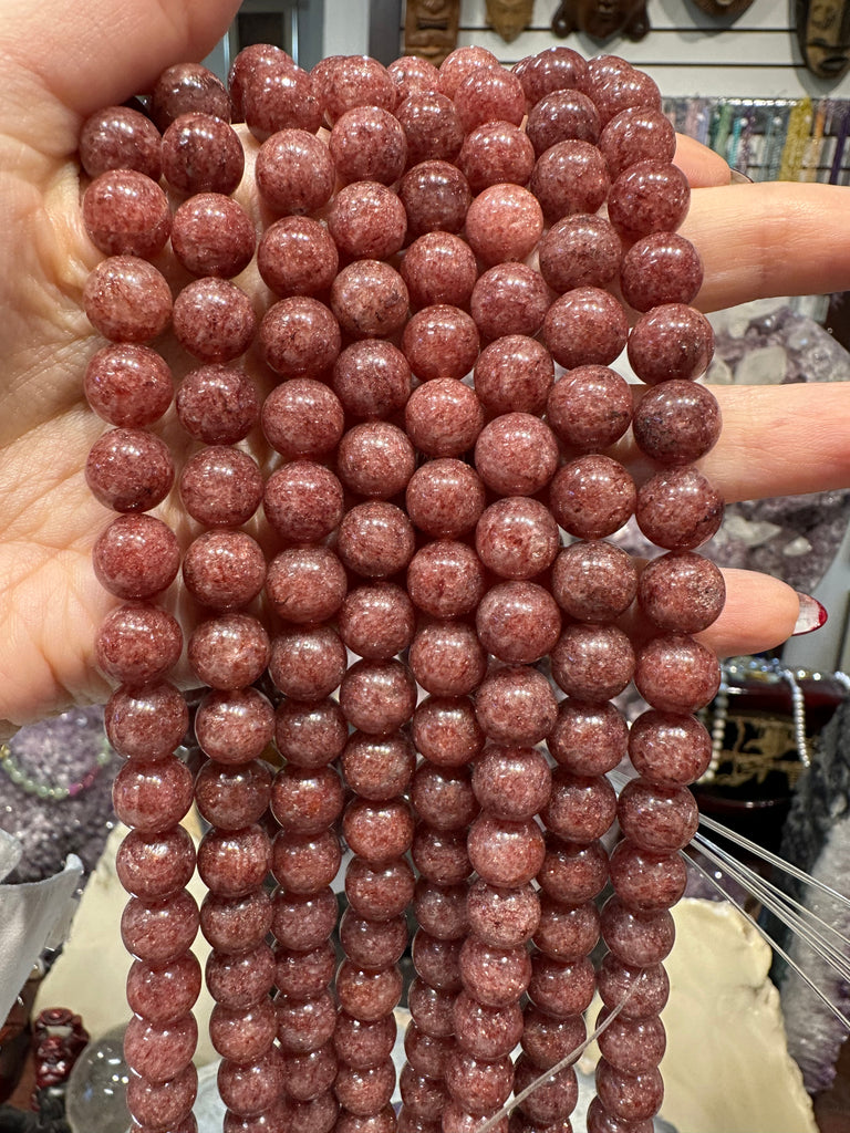 Muscovite 10mm shimmer gemstone beads