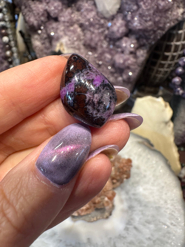 Beautiful Rare Sugilite top drilled gemstone pendant #2