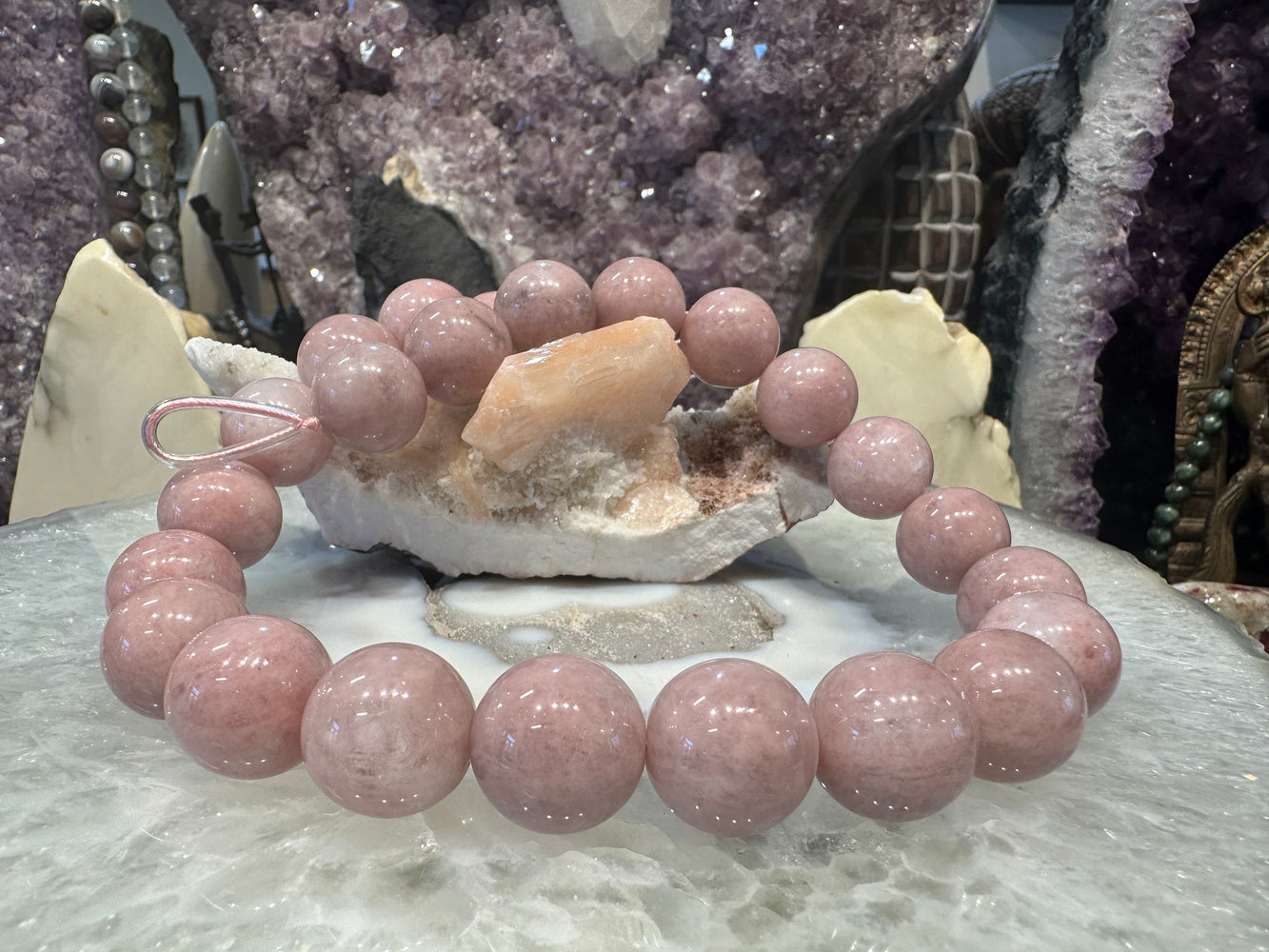 Large Natural Pink Strawberry Quartz Gemstone Beads #2