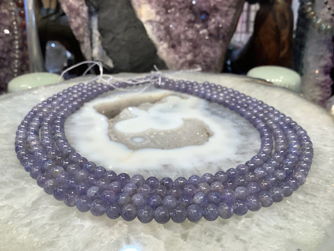 6mm Natural Tanzanite Round Gemstone Beads - Beautiful Color – Bead It