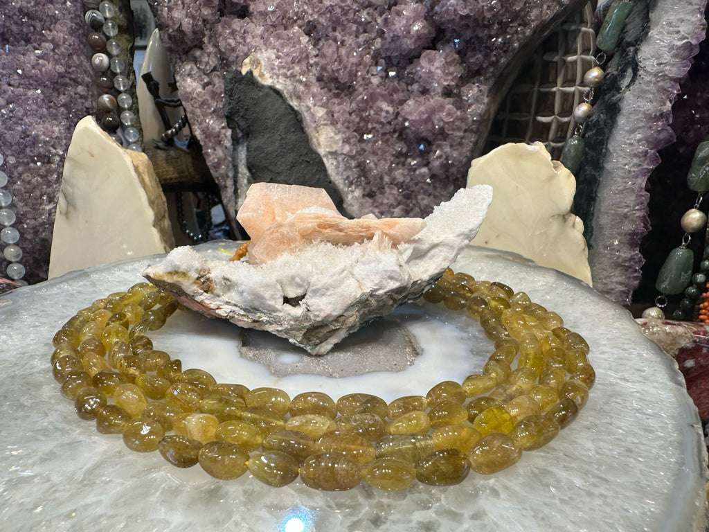 Natural Rare Yellow Tourmaline Nugget Gemstone Beads #2