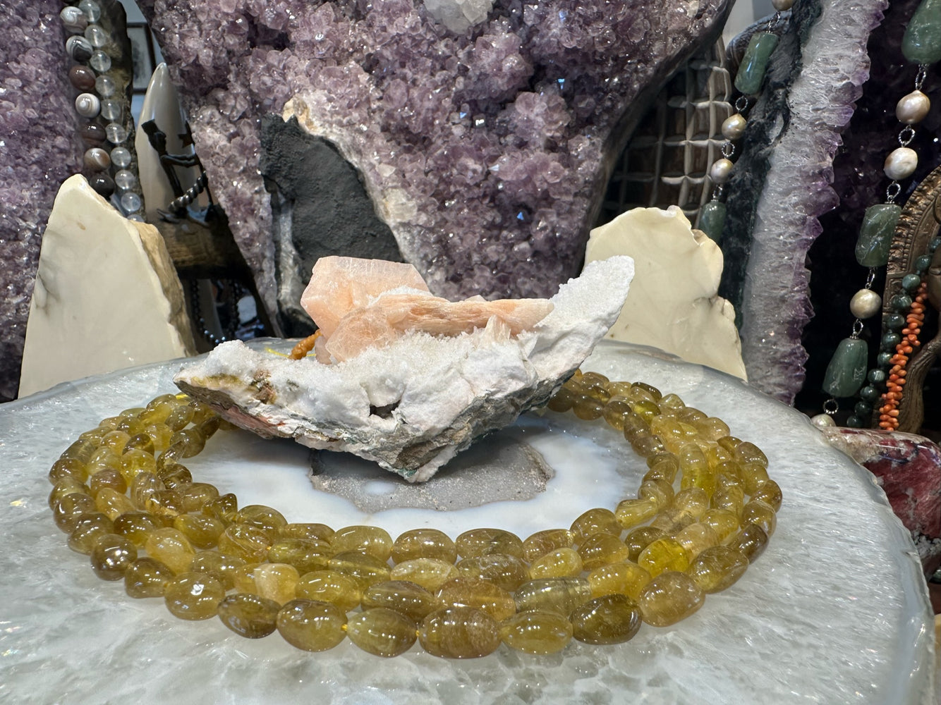 Natural Rare Yellow Tourmaline Nugget Gemstone Beads #2