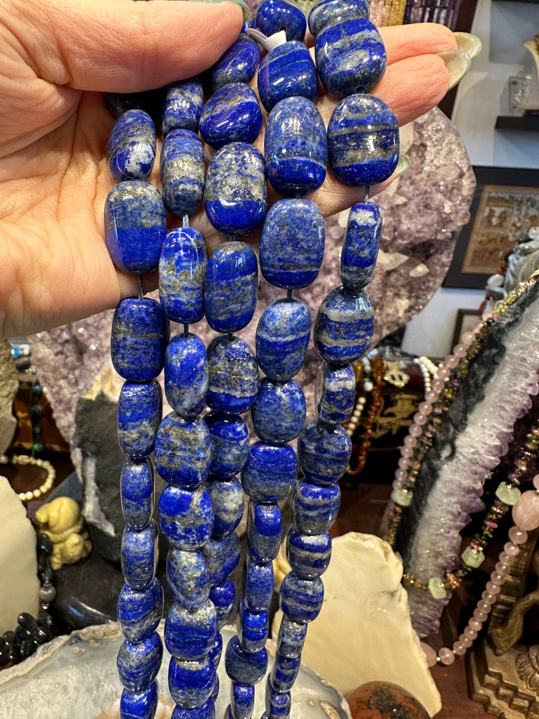 Blue Lapis Lazuli tumble 18mm gemstones beads